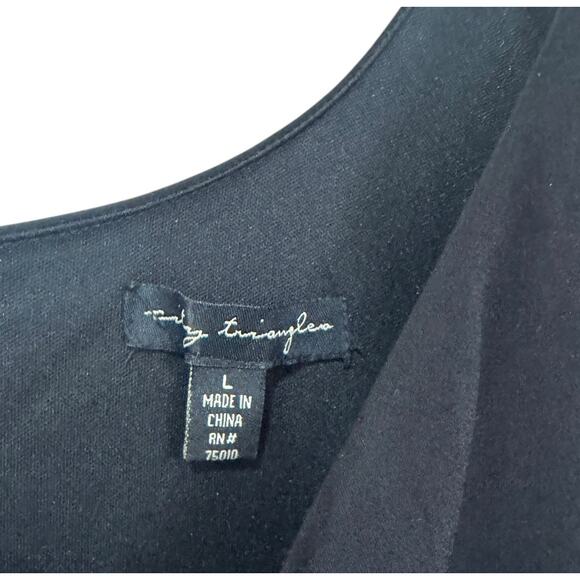 City Triangles Black Bejeweled Bodycon Ruched One Shoulder Dress L - Picture 7 of 7